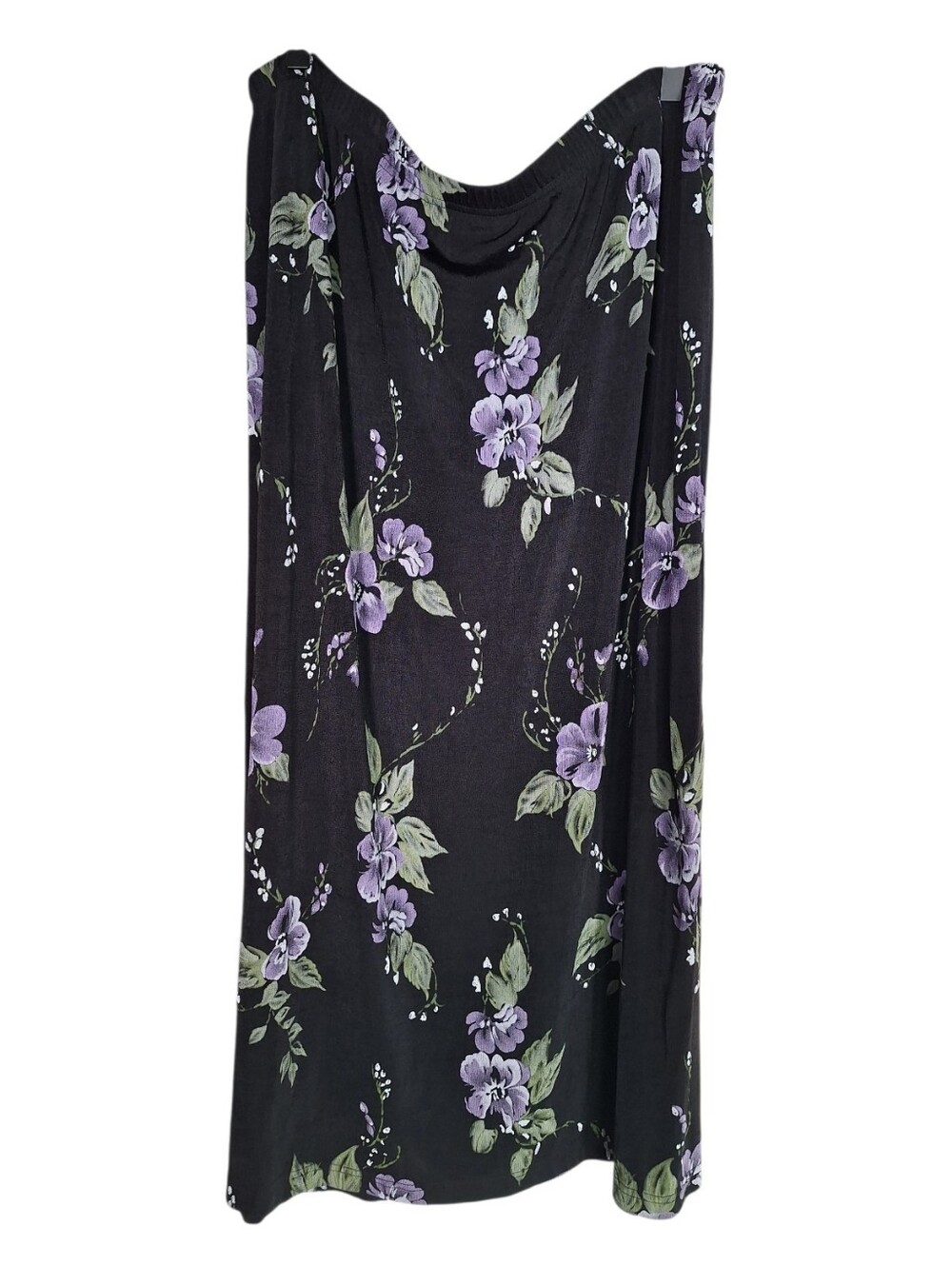 Vintage 90s Plus Size 2X Floral Midi Skirt Whimsigoth Fairy Grunge Dark Cottage